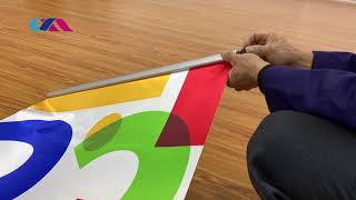 How to Install an L Banner Stand  CFMEfficient Visual Solution [upl. by Bricker]