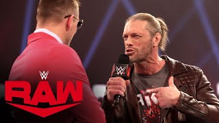 Edge provides an update on his WrestleMania decision Raw Feb 8 2021 [upl. by Notniuq]