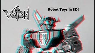 Voltron Combiner Robot Toys in Anaglyph 3D [upl. by Eenot]