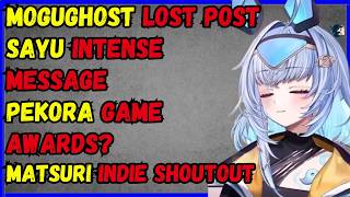 Mogughost lost post Sayu has intense message Pekora nominated for award Matsuri indie showcase [upl. by Eidoj674]