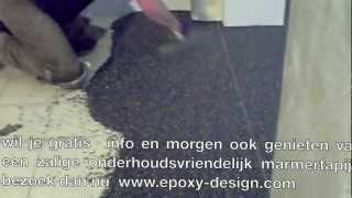 plaatsing van een marmer en steentapijt door epoxydesign [upl. by Uela]