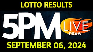 Lotto Result Today 500 pm draw September 06 2024 Friday PCSO LIVE [upl. by Averell]