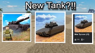 THE PL01 TANK IS COMING TO ROBLOX WAR TYCOON [upl. by Ludie]