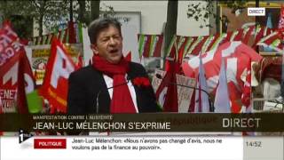 Manif pour la 6ième république  Intervention de JeanLuc MELENCHON parti de gauche [upl. by Fotinas]