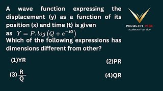 A wave function given as Y P log  Qx  eRt [upl. by Kcire]