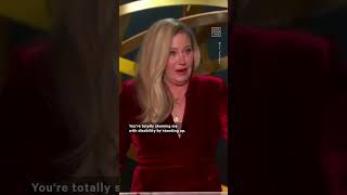 A VisiblyMoved Christina Applegate Received a Standing Ovation at Tonights Primetime Emmy Awards [upl. by Duggan639]