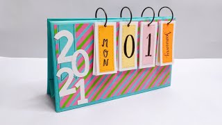 DIY Easy Desk Calendar 2021  Desk Decor [upl. by Enilraep]