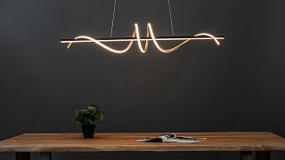 LED hanglamp krul zwart met goud  Straluma 02030040 [upl. by Rexana]