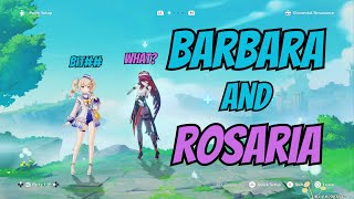 Barbara and Rosaria Being Best Friends For 1 Minute Realistic Voice Lines Genshin Parody 2024 [upl. by Nov669]