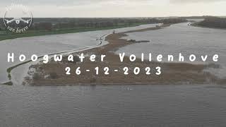 Historisch hoogwater rondom Vollenhove NL  26122023  Dronebeelden 4k [upl. by Nesyrb]