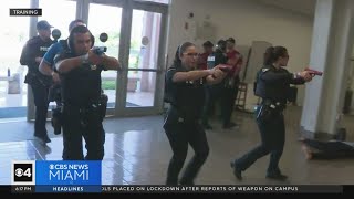 South Florida law enforcement undergo fullscale emergency response training at University of Miami [upl. by Nireil]