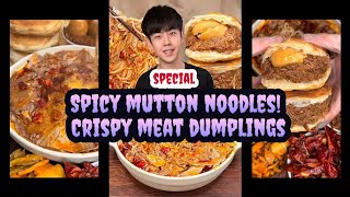 Spicy Mutton Noodles Crispy Meat Dumplings [upl. by Fahy63]