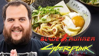 LE RAMEN VÉGÉ DU FUTUR  Blade Runner  CyberPunk2077 œuf coulant shoyu légumes glacés tofu etc [upl. by Ielirol]