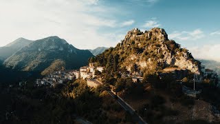 SaintAgnès Aerial view of France’s Highest Coastal Village on the French Riviera 4K [upl. by Attiuqram]