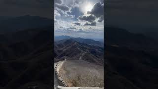 View from the Highest point of Mutianyu of the Great Wall of China 🇨🇳 china greatwall beijing [upl. by Atteynot]