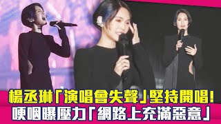 楊丞琳「演唱會失聲」堅持開唱！ 哽咽曝壓力「網路上充滿惡意」 [upl. by Elinore]