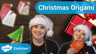 Origami Christmas Activities for Kids [upl. by Mihcaoj]