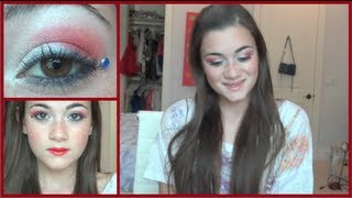 4th of July Makeup Look  CloeCouture [upl. by Bainter825]