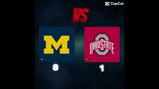 Ohio state vs Michigan foryou youtube collegefootball [upl. by Doralin]