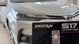 Lâmpada Led Shocklight S17 Canbus H16 H11 Corolla Altis 2019 Acessórios Corolla [upl. by Forward]