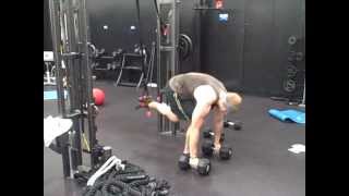 TRX One Legged Burpee Deadlift with Dumbbells  Geoff Morehart Fitness [upl. by Ennairam67]