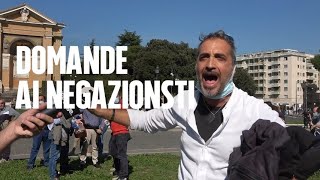 Le domande che hanno fatto infuriare i negazionisti del Covid alla manifestazione di Roma [upl. by Asinet]