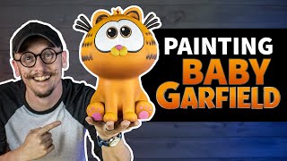 Airbrushing Baby Garfield 3D Print  Trying out Gaahleri Mobius Airbrush [upl. by Kabab]