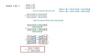 Formules voor tangens van som en verschil van twee hoeken [upl. by Cronin]