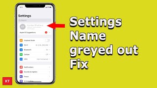 iPhone settings name greyed out  How do I Fix my greyed Apple ID [upl. by Sansone]