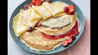 Perfectly Easy Crepes  Breakfast Recipes  Weelicious [upl. by Marjory]