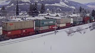 CP Rail Revelstoke  BC Canada 2232019 [upl. by Yenettirb]