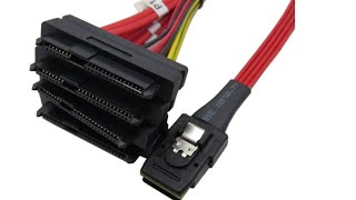 Product Preview Mini SAS 36Pin SFF8087 to 4X SFF8482 Connectors with SATA for Power [upl. by Bakki]