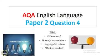 AQA English Language Paper 2 Question 4 Part 1 [upl. by Sacram]