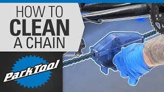 How To Clean and Lube a Bicycle Chain with a Park Tool Chain Cleaner [upl. by Arimihc]