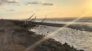 Sargent Texas Beach hurricaneberyl Intracoastal Waterway [upl. by Fezoj694]