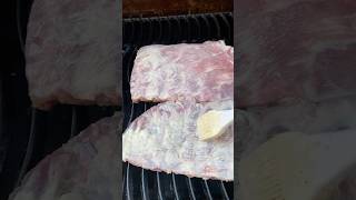 AlabamaStyle White Barbecue Sauce ON PORK RIBS youtubeshorts shortsviral [upl. by Neeham]