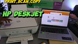 How To Print Scan Copy With HP Deskjet 2820e 2700 AllInOne Printer Review [upl. by Ellenrahs]