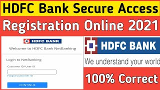 HDFC netbanking secure access registration new processhow to enable HDFC third party transaction [upl. by Iohk]