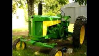 John Deere 730 startupshutdown procedure 24volts engine starter version [upl. by Anelrats]