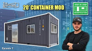 Step by Step 20’ Shipping Container Modification [upl. by Keily]