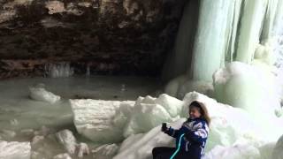 Grand Island  Ice Caves  Munising Michigan [upl. by Adnamor]