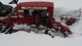 wheelhorse C160 snowblower 2 feet of snow [upl. by Sedecram38]