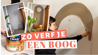 Een boog verven Zo doe je dat  Accentmuur  MINI MAKEOVER [upl. by Nerak]