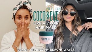 COCO amp EVE HAIR MASK HONEST REVIEW  Worth It On Colored Hair How to Style Beachy Waves Tutorial [upl. by Debera535]