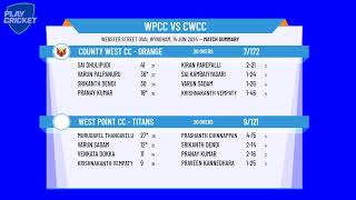 MelbourneCricketAssociation  West  T20 Div B Rd10 West Point CC  Titan VS County West CCOrange [upl. by Dikmen]