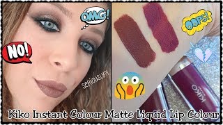 Kiko Instant Colour Matte Liquid Lip Colour  Swatches e Review  laEliZ80 [upl. by Merwin]