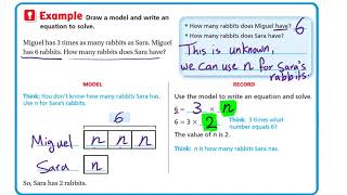 Go Math 4th grade Lesson 21 Multiplication Comparisons [upl. by Naynek]