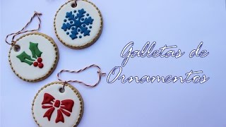 Galletas De Ornamentos Con Estencil [upl. by Ahsitaf]