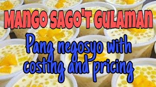 Mango sagot gulaman pang negosyo with costing malaki ang kita  pang events  easy and quick [upl. by Ojok]