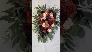 Rinlong 137 Terracotta Cascading Bridal Bouquet Wedding Flowers bridalbouquet [upl. by Varipapa]